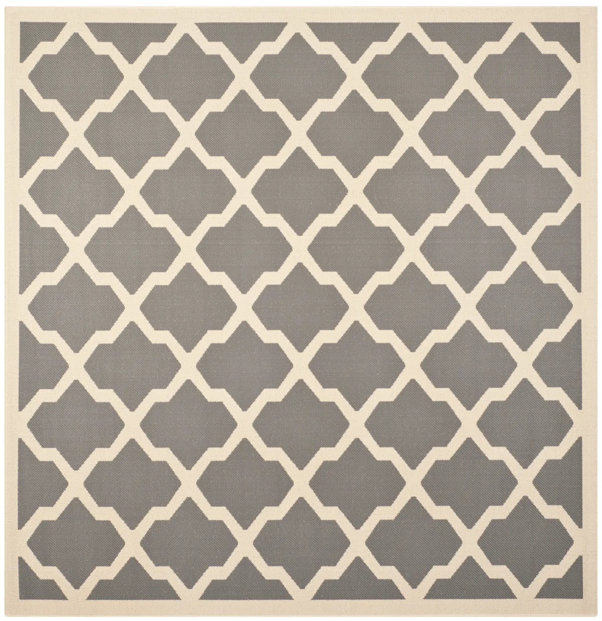 Safavieh Courtyard 6'-7" x 6'-7" Rug in Anthracite / Beige