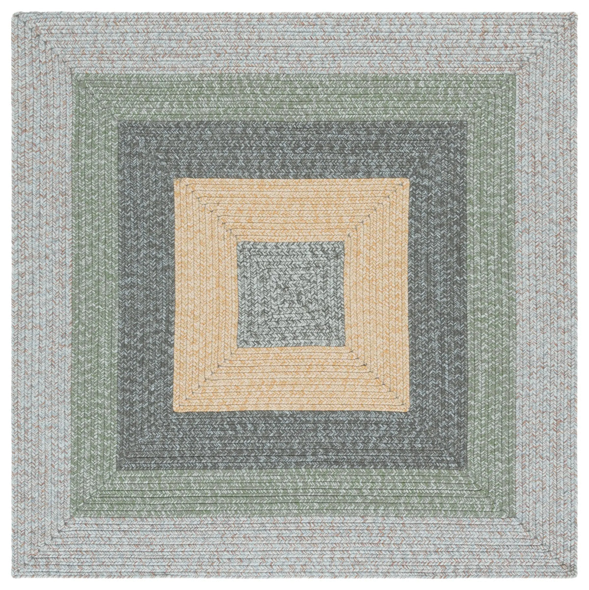 Safavieh Braided 5'-0" x 5'-0" Rug in Grey / Green