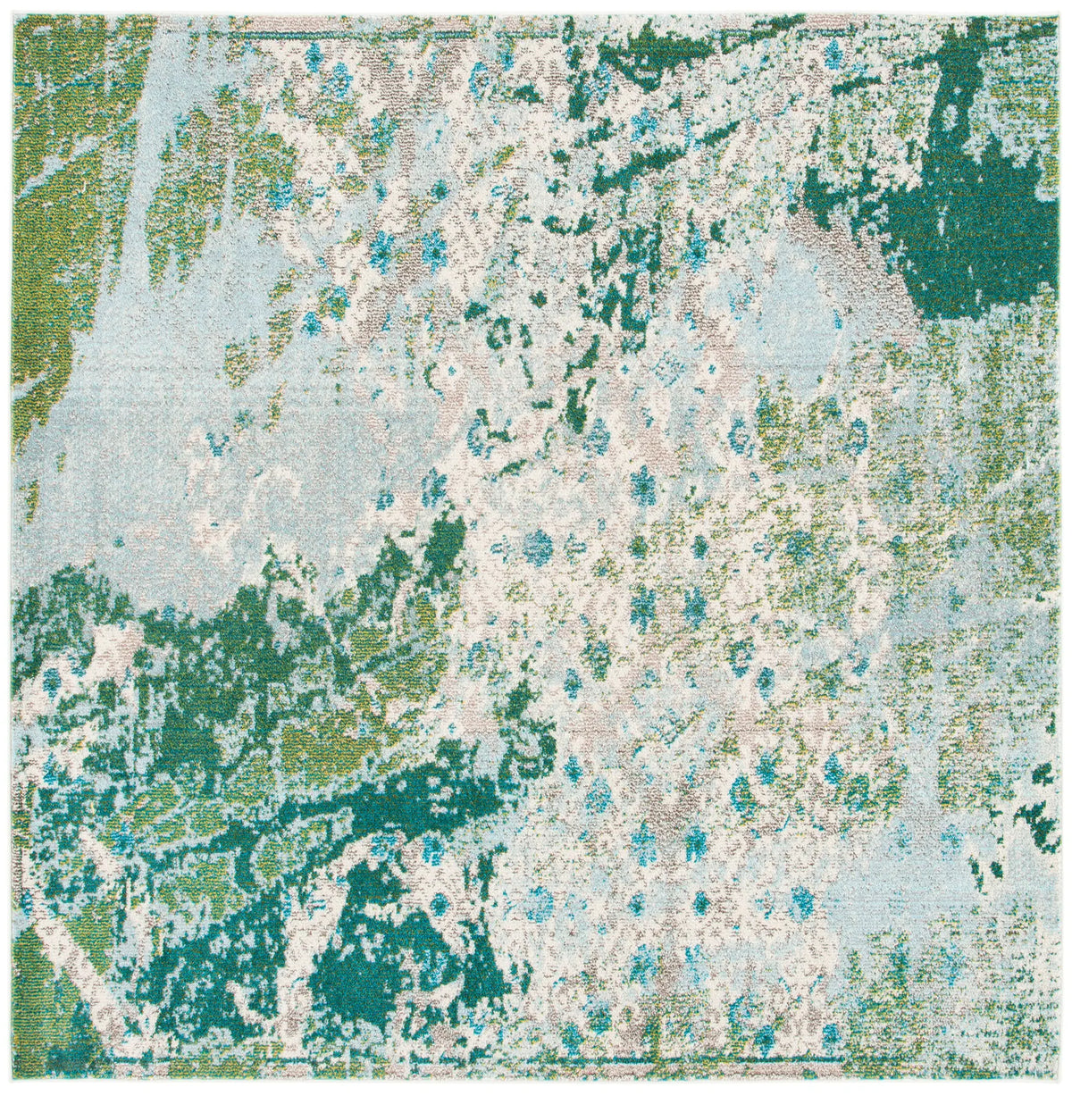 Safavieh Madison 6'-7" x 6'-7" Rug in Green / Blue
