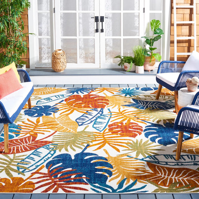 Safavieh Cabana 10'-0" x 14'-0" Rug in Creme / Red