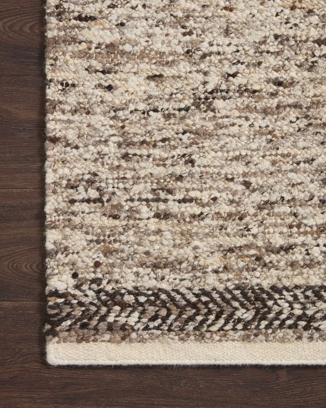 Loloi Reyla Rla-01 Granite/Mocha Rug - corner on wood