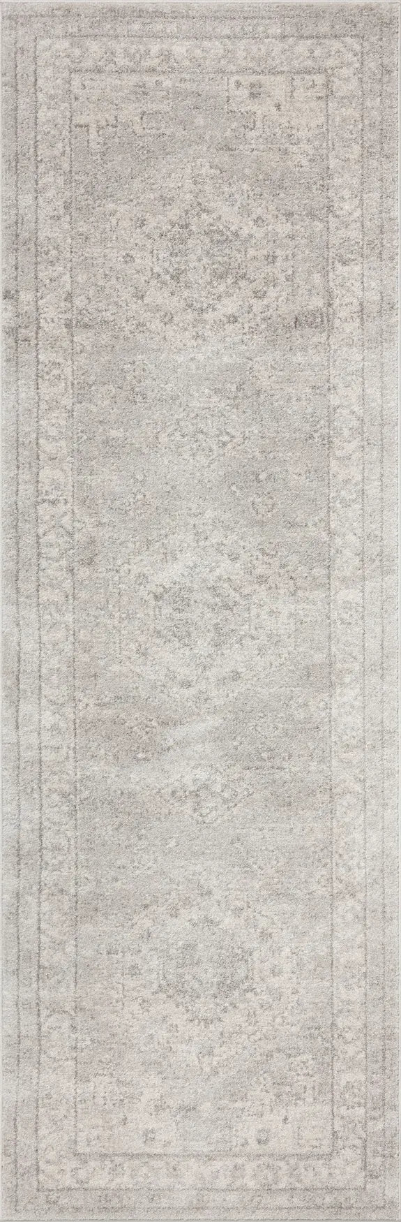 Loloi Odette Odt-02 Silver/Ivory Rug - runner flat