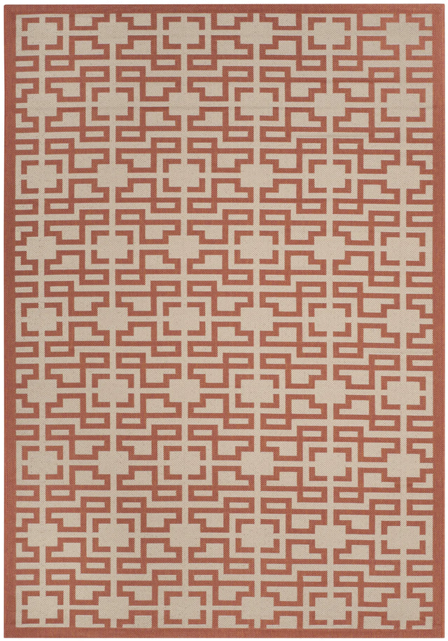 Safavieh Martha Stewart 4'-0" x 5'-7" Rug in Beige / Terracotta