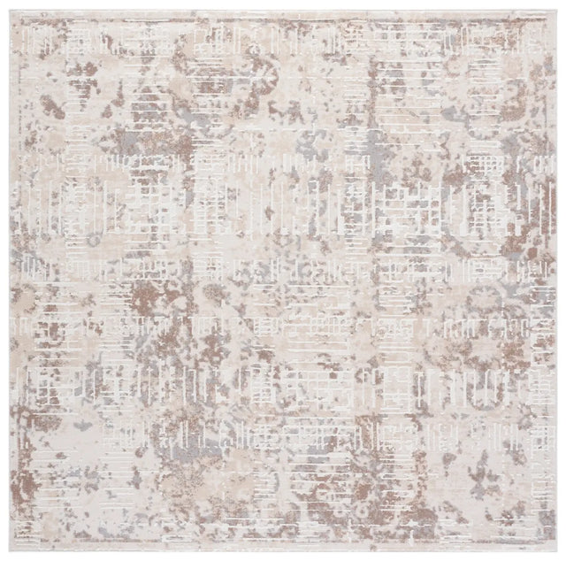 Safavieh Sydney 6'-6" x 6'-6" Rug in Beige / Brown Grey