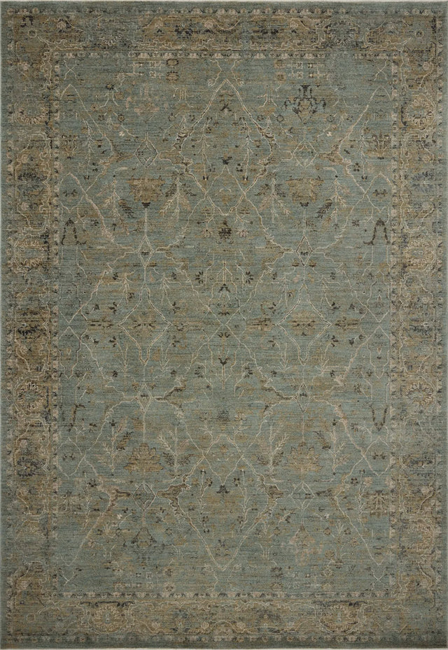 Loloi Briar BRR-02 Aqua / Olive Rug - main flat