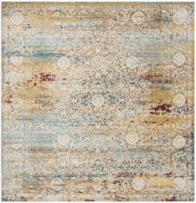 Safavieh Aria 6'-5" x 6'-5" Rug in Yellow / Cream