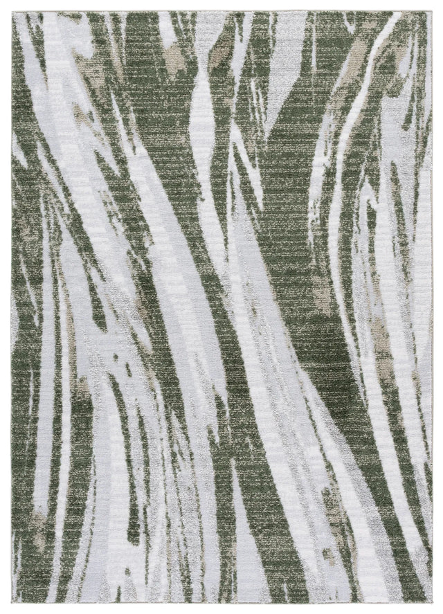 Safavieh Wave 4'-0" x 6'-0" Rug in Green / Ivory
