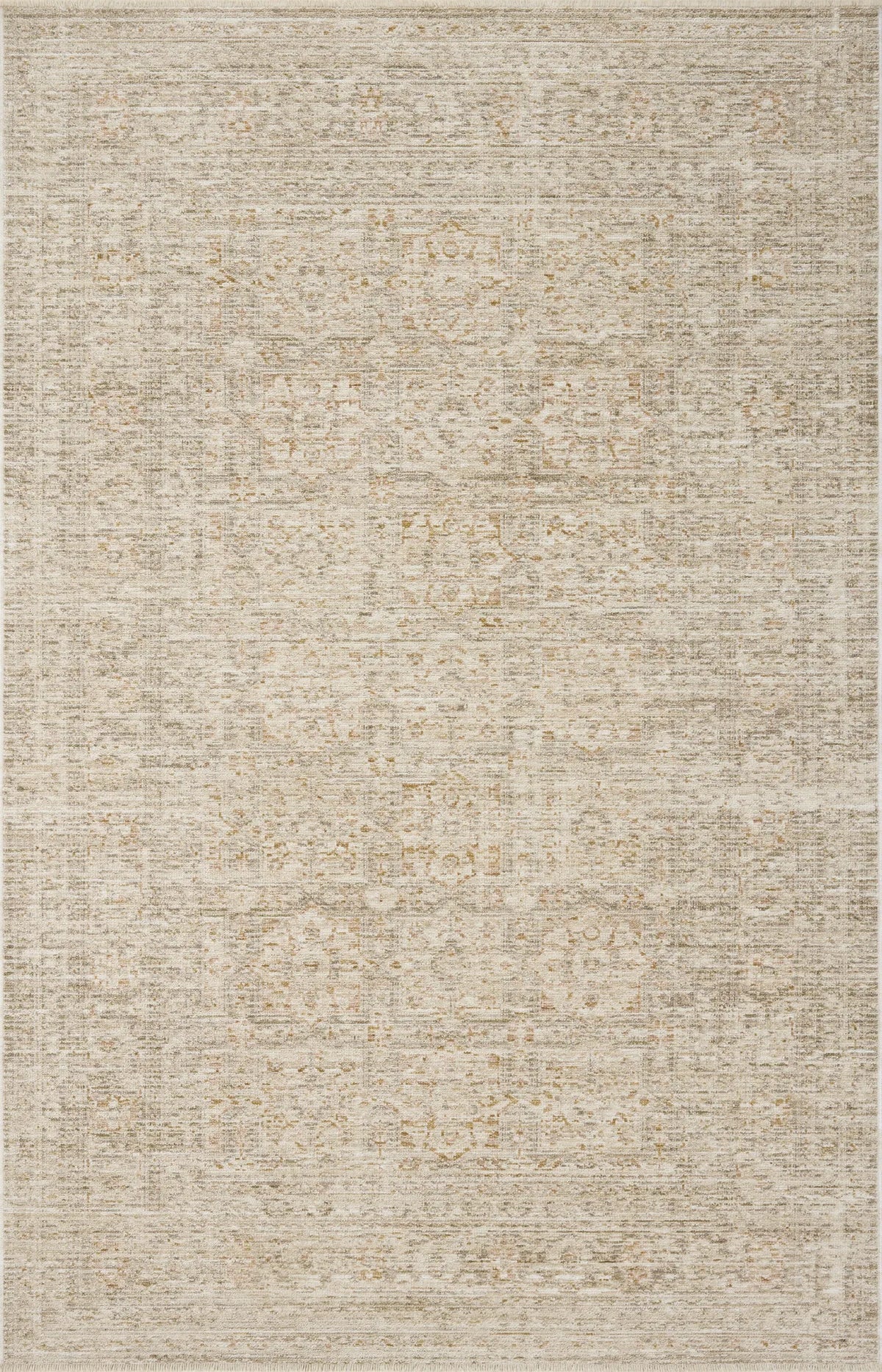 Loloi Elora ELR-03 Traditional Power Loomed Natural, Terracotta Rug - main flat