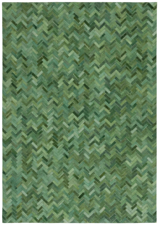 Safavieh Studio Leather 4'-0" x 6'-0" Rug in Green