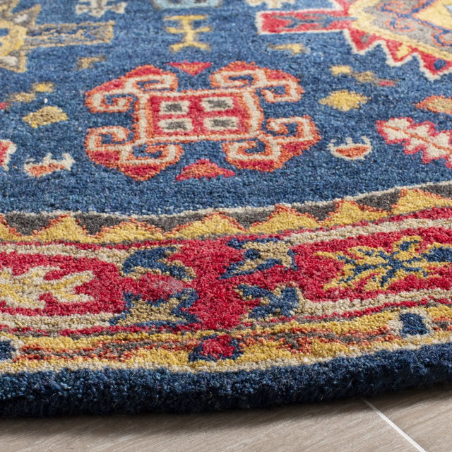 Safavieh Heritage 6'-0" x 6'-0" Rug in Navy / Red