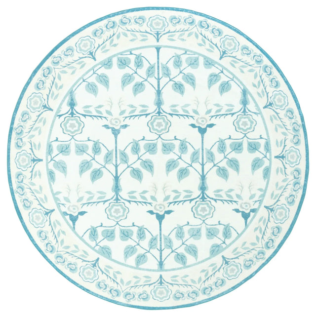 Safavieh Martha Stewart Washable 6'-0" x 6'-0" Rug in Ivory / Light Blue