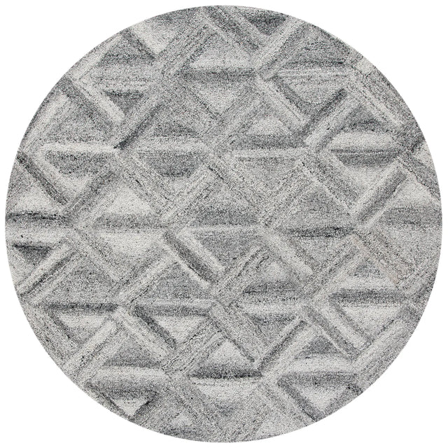 Safavieh Abstract 6'-0" x 6'-0" Rug in Grey / Black