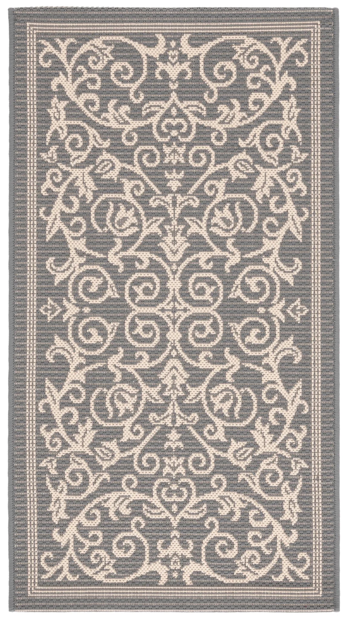 Safavieh Courtyard 2'-0" x 3'-7" Rug in Grey / Natural