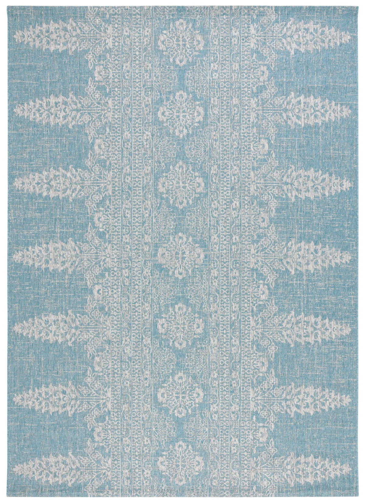 Safavieh Courtyard 8'-0" x 11'-0" Rug in Aqua / Grey