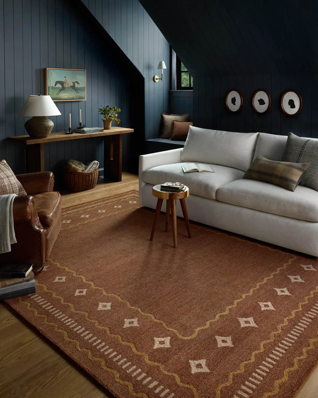 Chris Loves Julia x Loloi Alfie ALF-03 Clay / Spice Rug - room scene 3