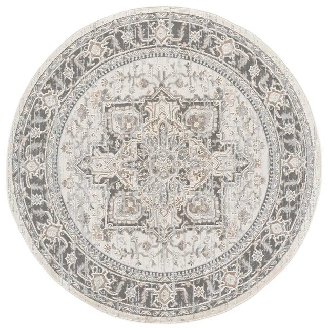 Safavieh Cameron 6'-7" x 6'-7" Rug in Grey / Ivory Beige