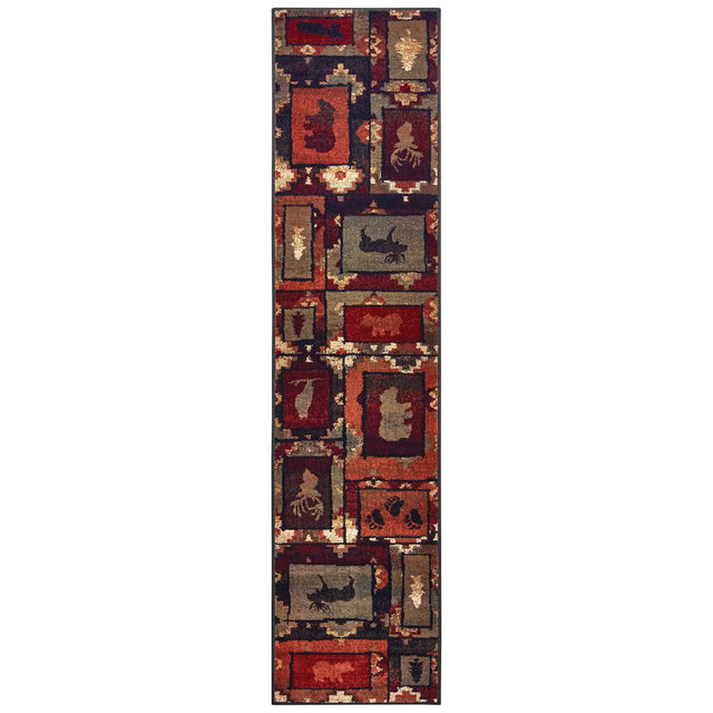 Oriental Weavers Sphinx Woodlands 9601D Brown / Rust Rugs - runner