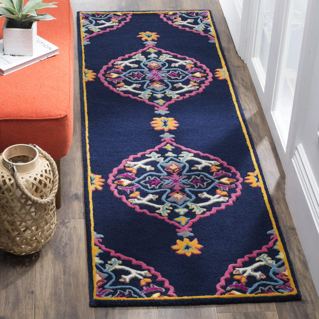 Safavieh Bellagio 2'-3" x 11'-0" Rug in Navy Blue / Multi