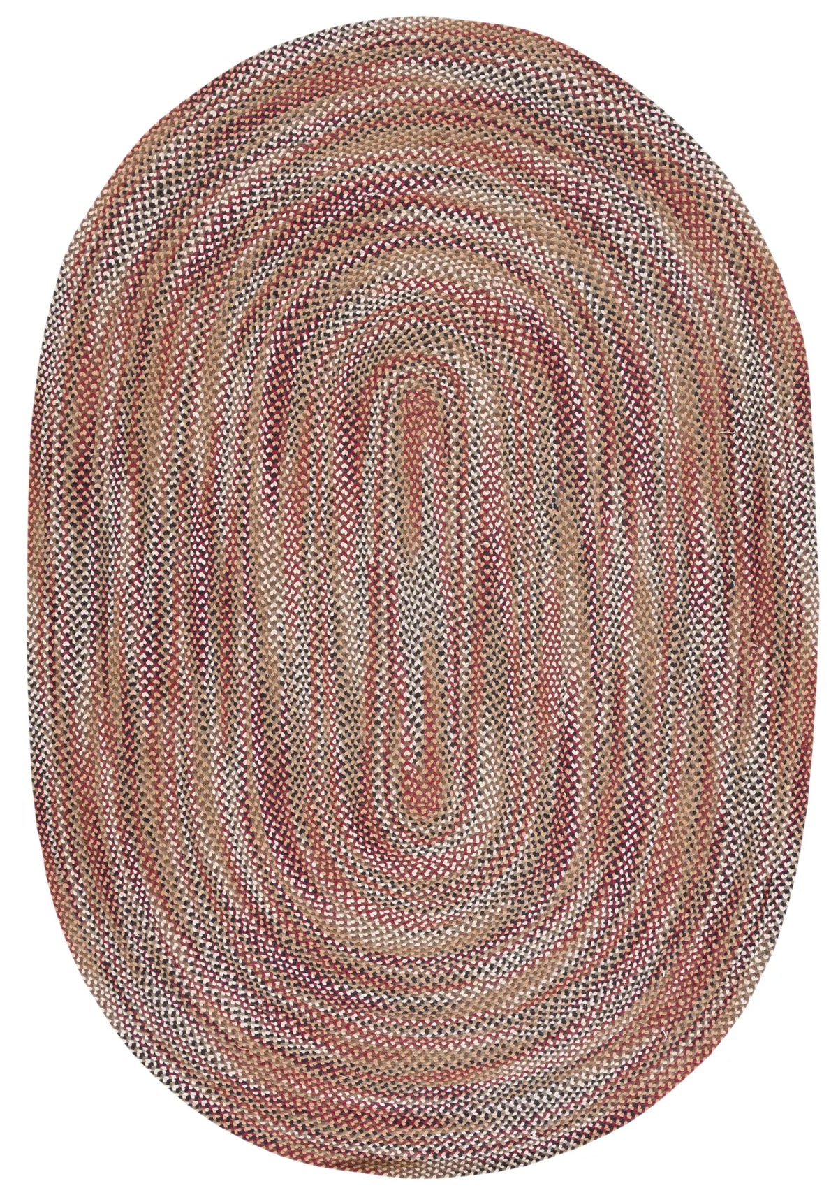 Safavieh Braided 5'-0" x 8'-0" Rug in Ivory / Black