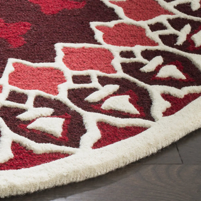 Safavieh Bellagio 5'-0" x 5'-0" Rug in Red / Ivory