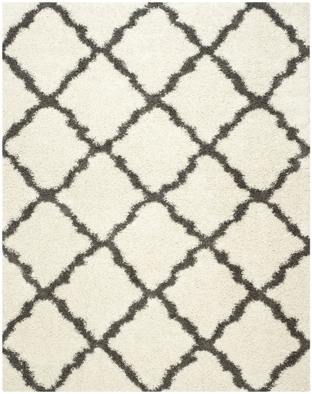 Safavieh Sgd-Dallas Shag 10'-0" x 14'-0" Rug in Ivory / Dark Grey