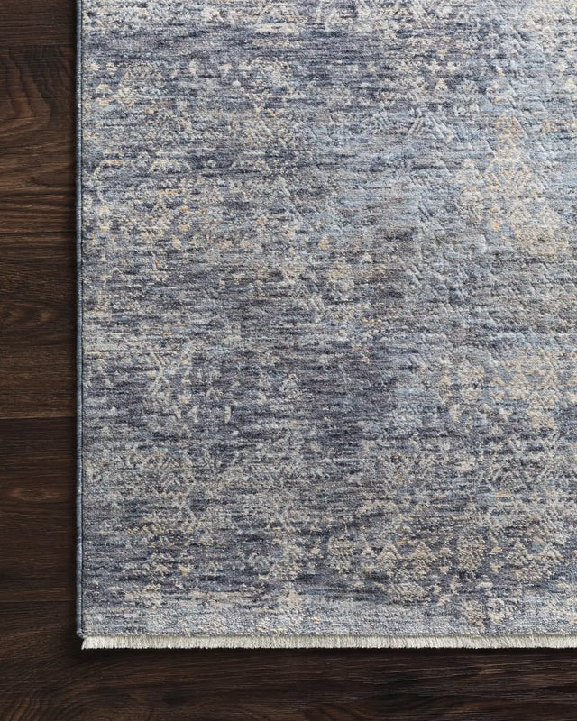 Loloi Pandora Pan-03 Dark Blue Rugs - corner on wood