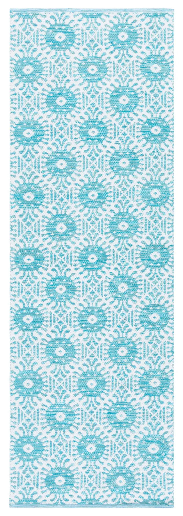 Safavieh Montauk 2'-3" x 7'-0" Rug in Aqua / Ivory