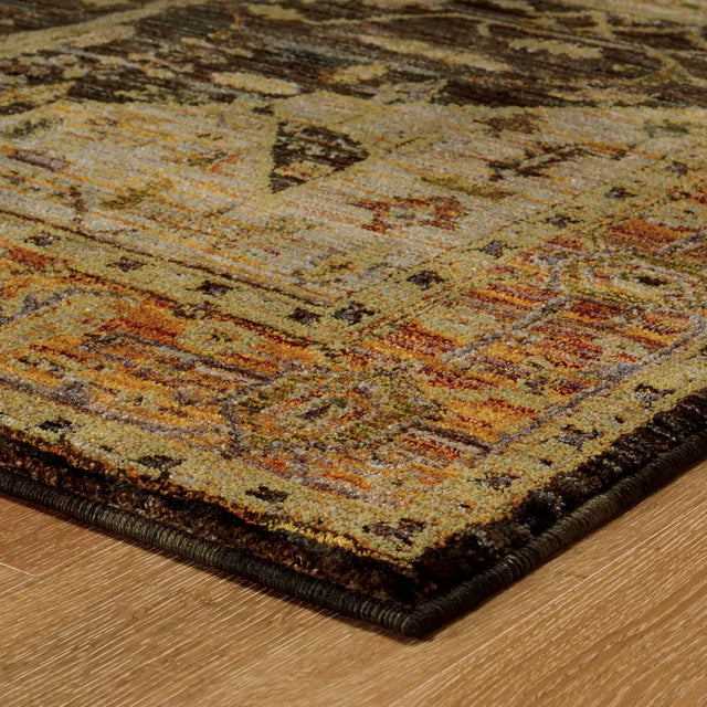 Oriental Weavers Sphinx Andorra 7138B Gold/Grey Rugs - corner detail