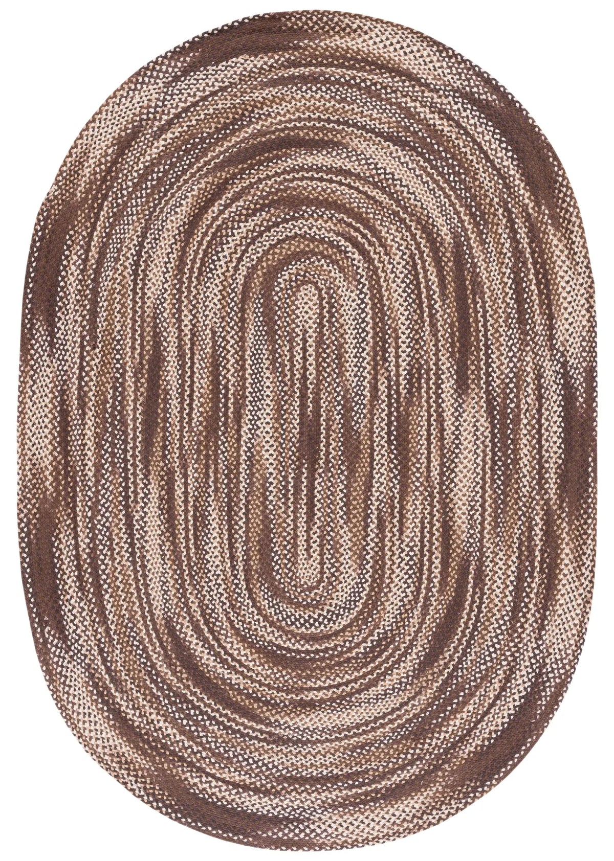 Safavieh Braided 5'-0" x 8'-0" Rug in Brown / Ivory