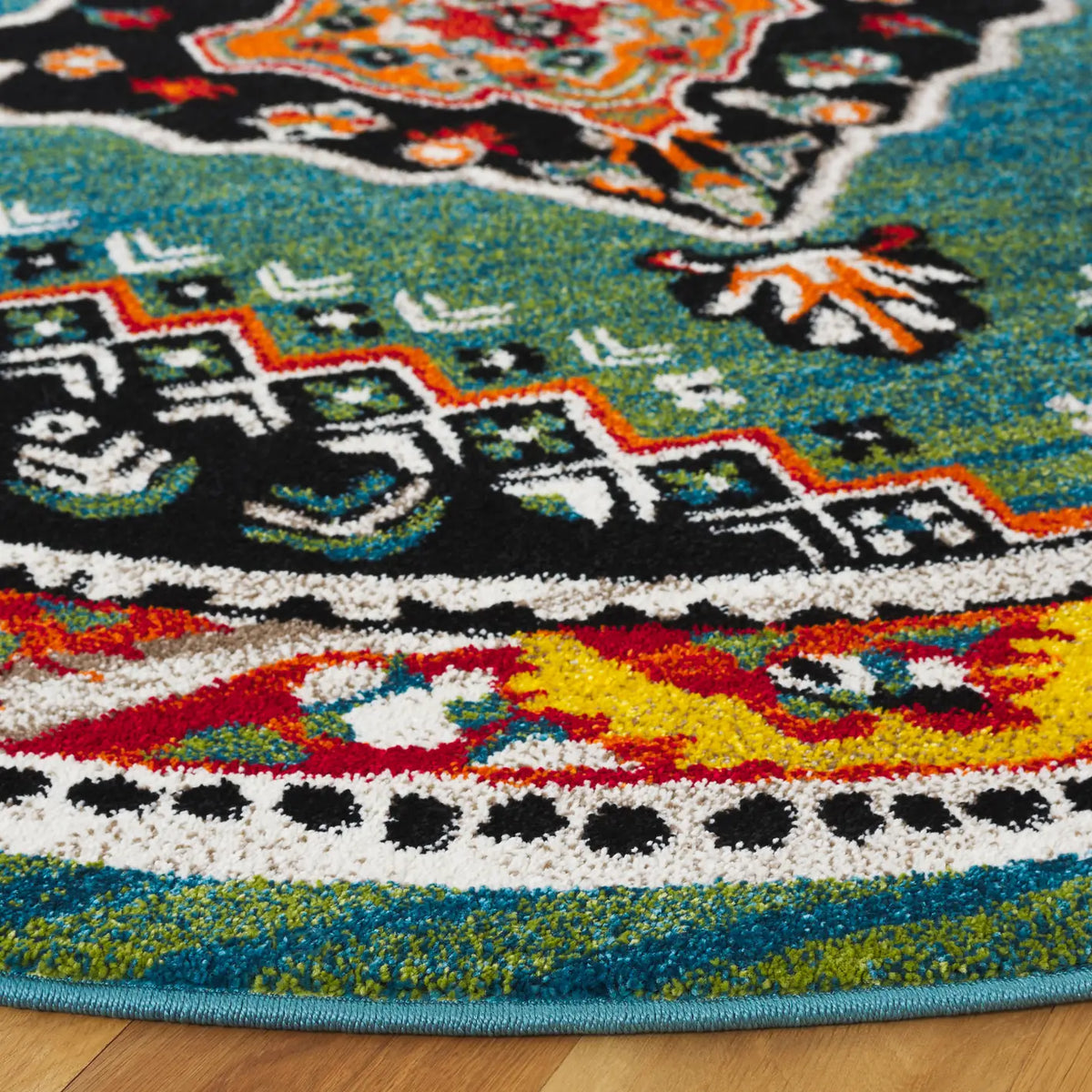 Safavieh Vintage Hamadan 6'-7" x 6'-7" Rug in Green / Black