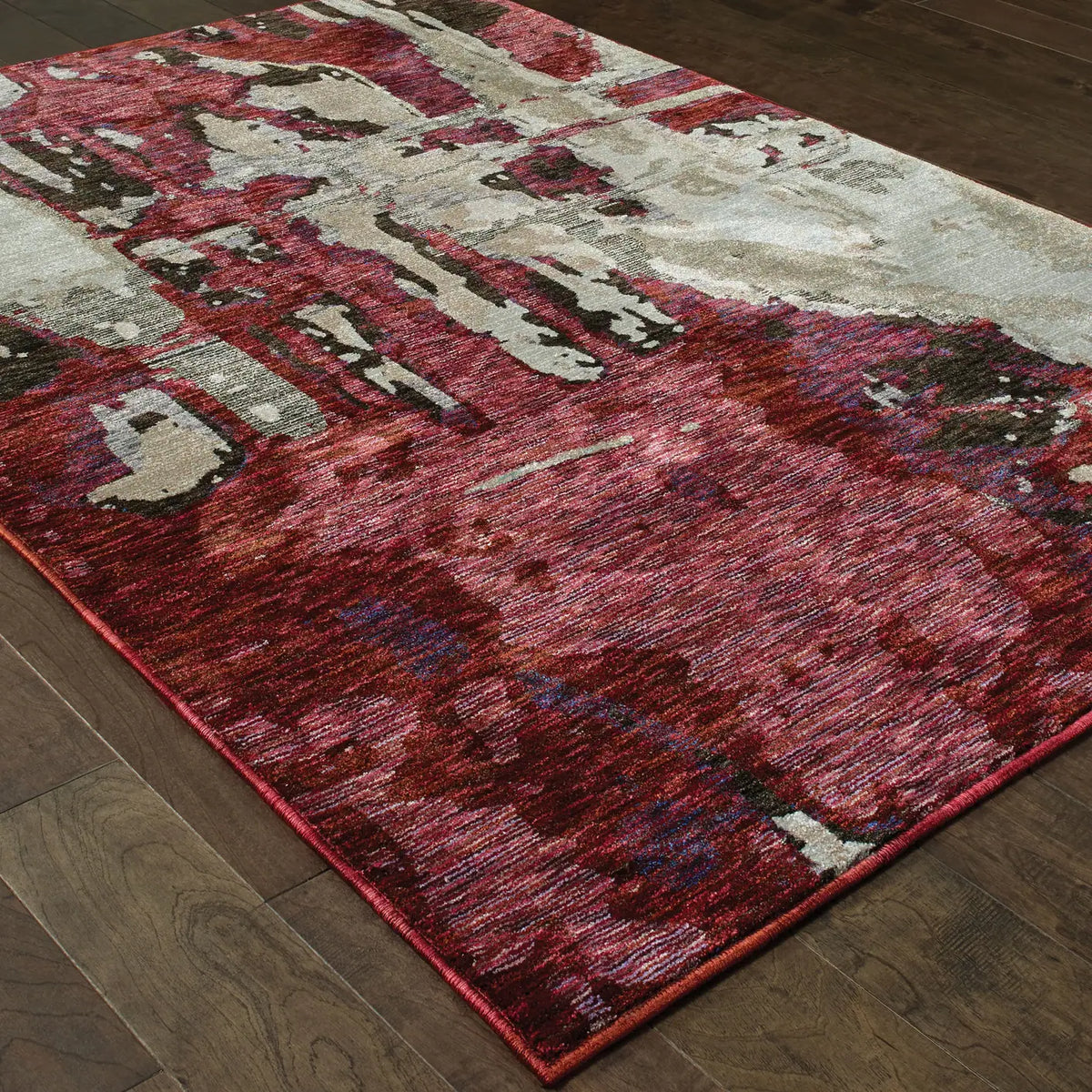 Oriental Weavers Sphinx Evolution 8028B Red/Beige Rugs - angle detail