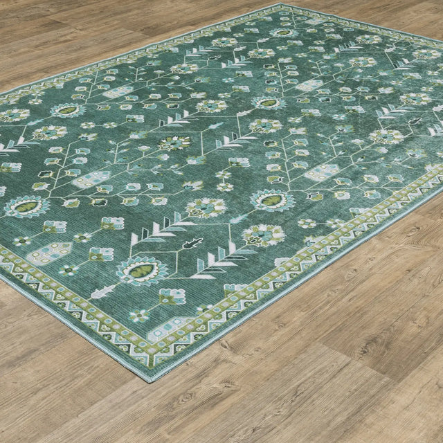 Oriental Weavers Sphinx Addison ADD08 Green Rugs - angle detail