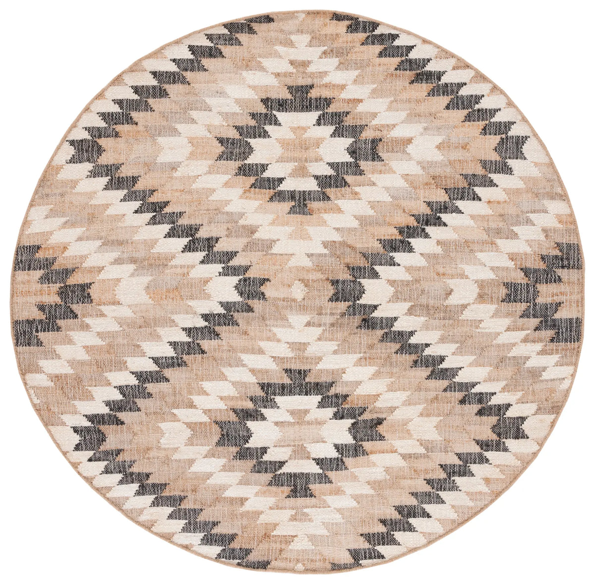 Safavieh Natural Fiber 6'-0" x 6'-0" Rug in Natural / Black