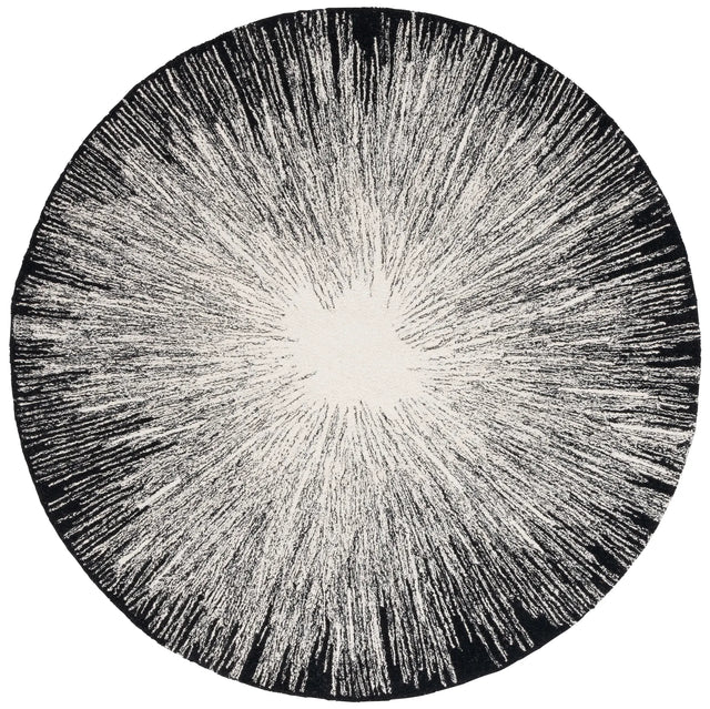 Safavieh Abstract 6'-0" x 6'-0" Rug in Ivory / Black