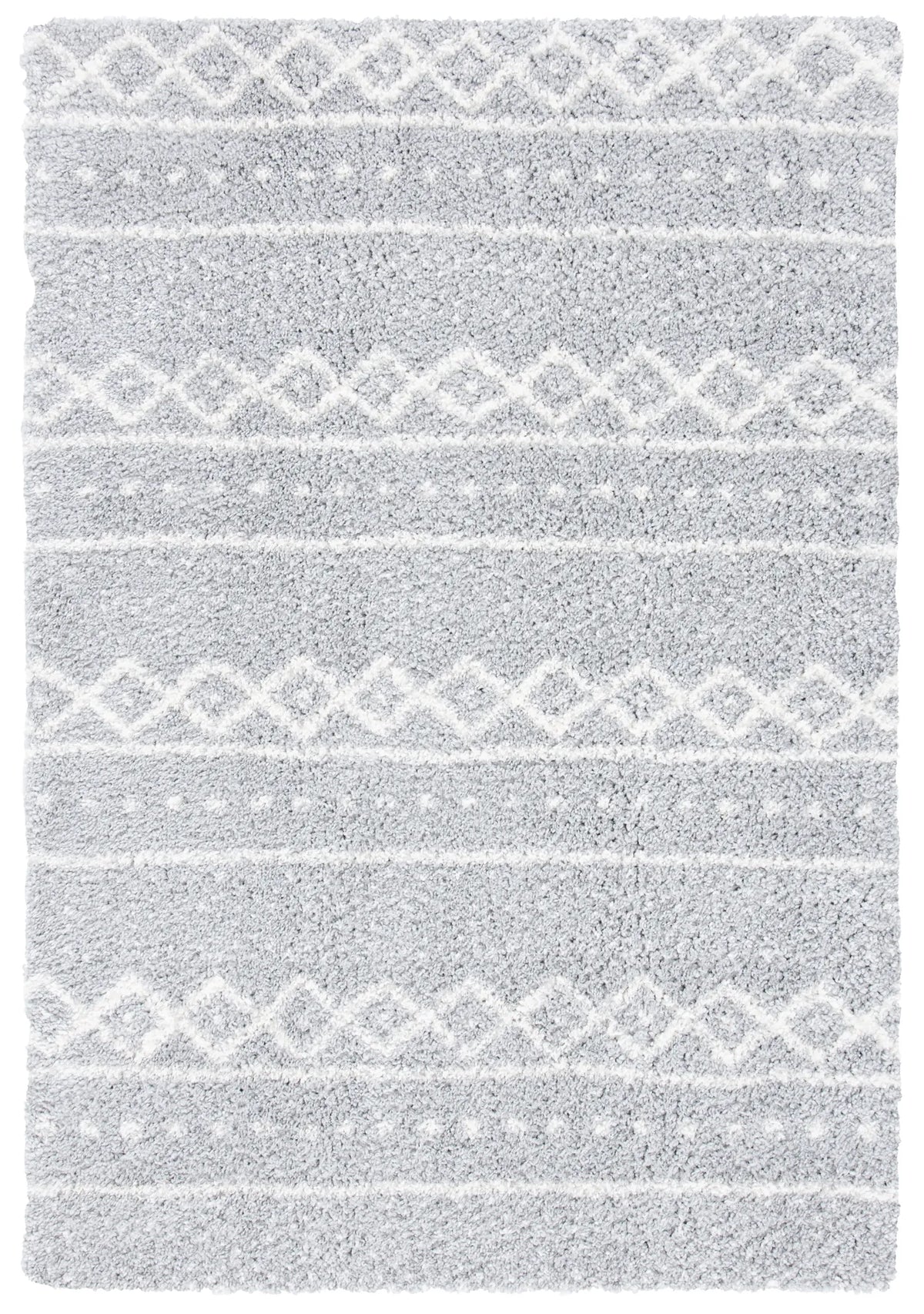 Safavieh Parma Shag 4'-0" x 6'-0" Rug in Grey / Ivory