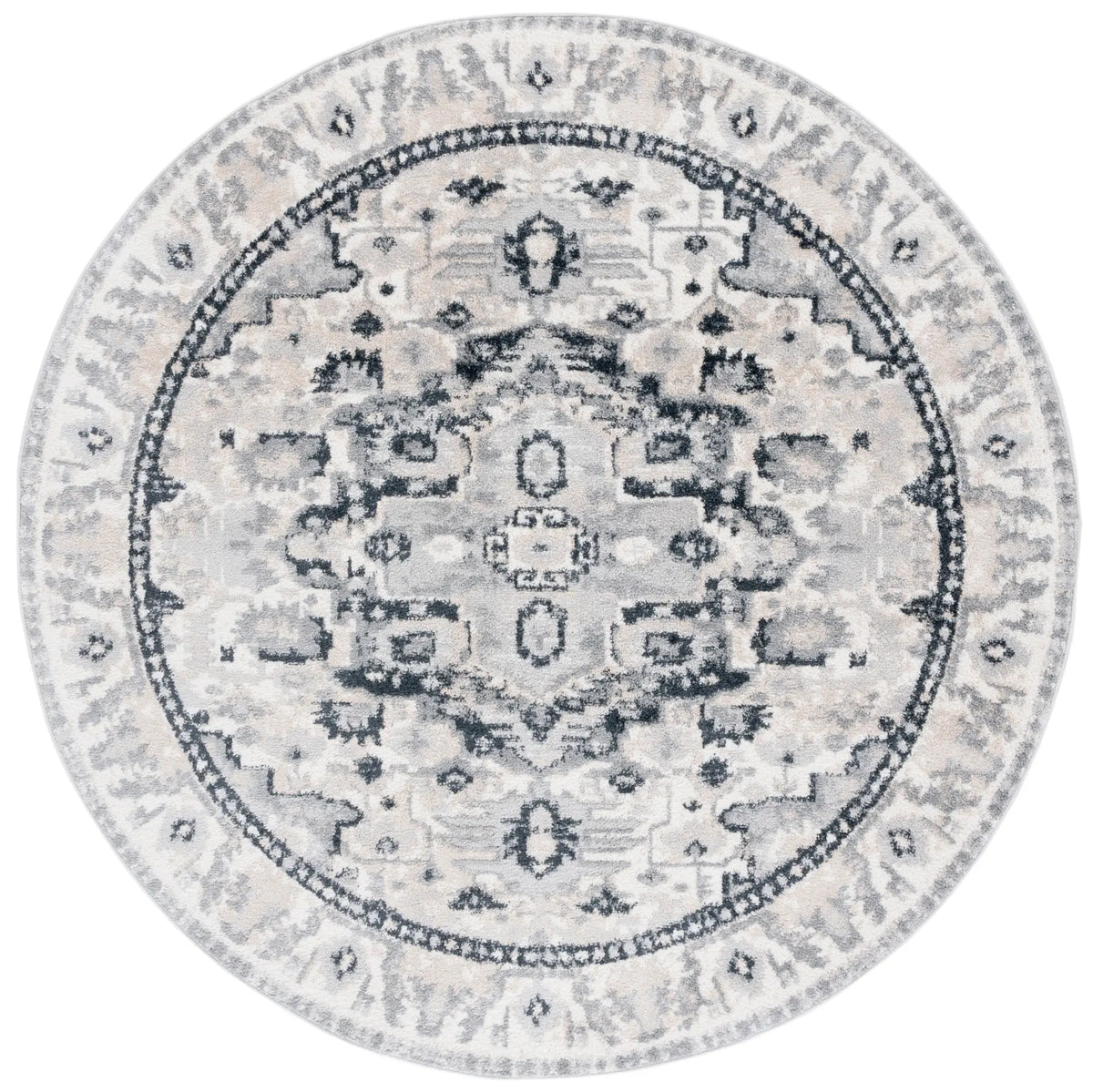Safavieh Layla 6'-7" x 6'-7" Rug in Ivory Grey / Charcoal