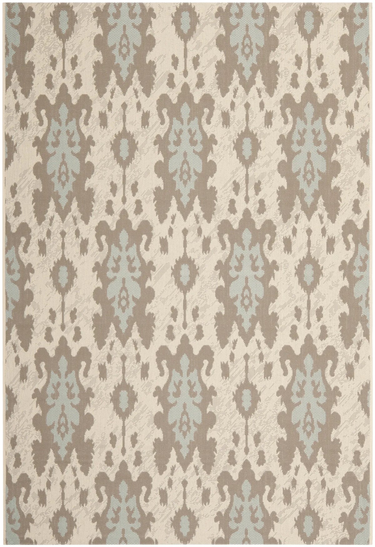 Safavieh Courtyard 4'-0" x 5'-7" Rug in Beige Dk Beige / Aqua Weft
