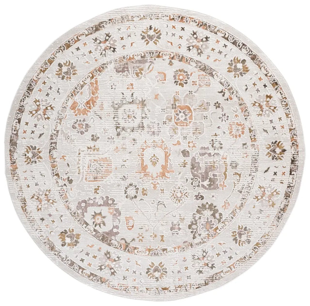 Safavieh Leonette 6'-7" x 6'-7" Rug in Ivory / Brown Terra
