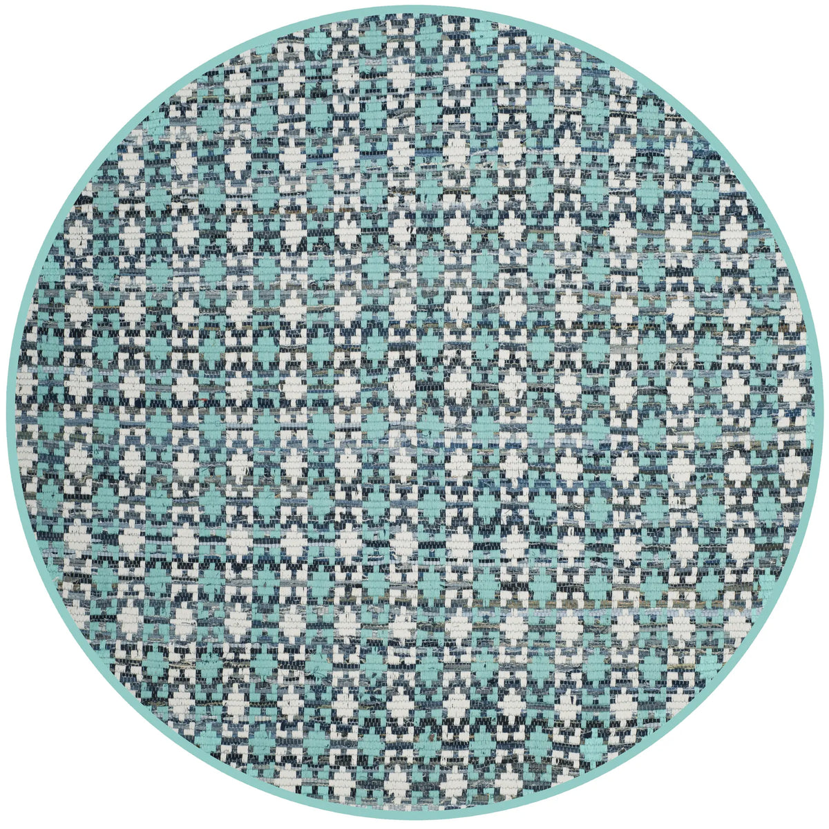 Safavieh Montauk 6'-0" x 6'-0" Rug in Turquoise / Multi