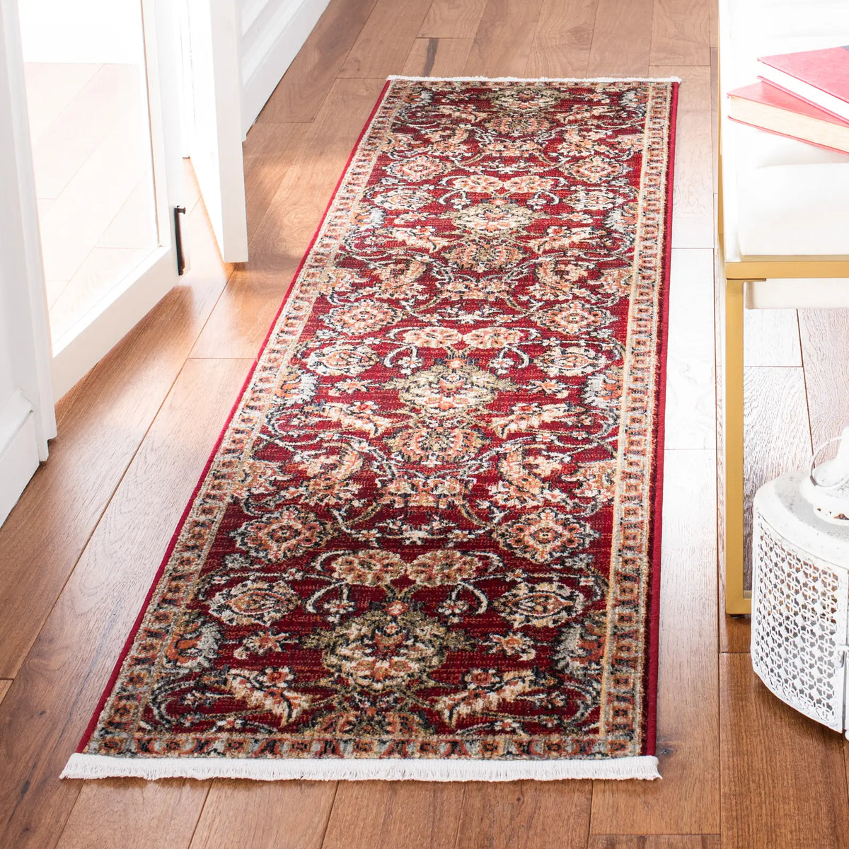 Safavieh Herat 300 2'-0" x 8'-0" Rug in Rust / Ivory