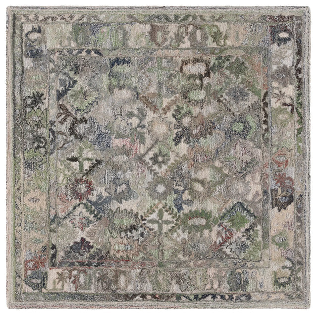 Safavieh Marquee 6'-0" x 6'-0" Rug in Green / Beige