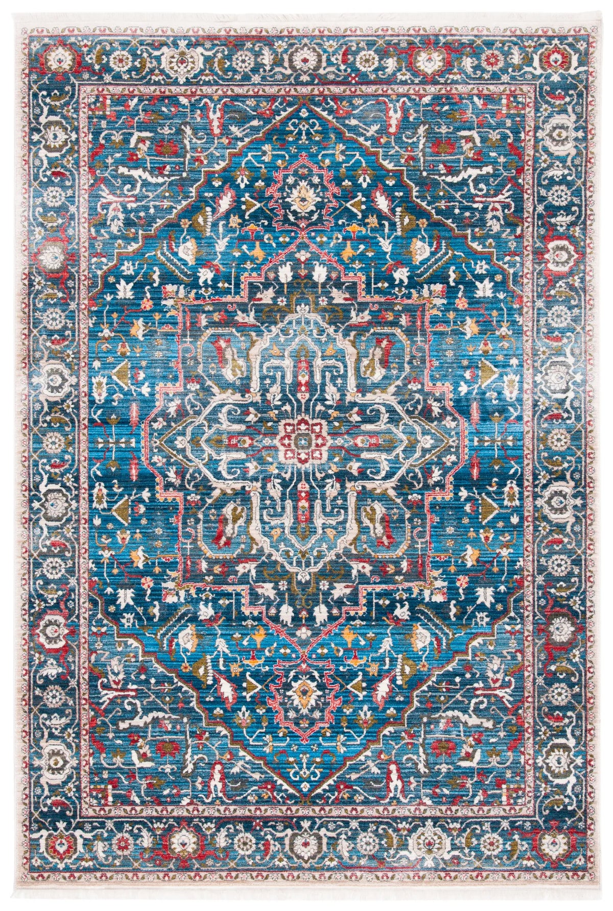 Safavieh Vintage Persian 4'-0" x 6'-0" Rug in Blue / Ivory