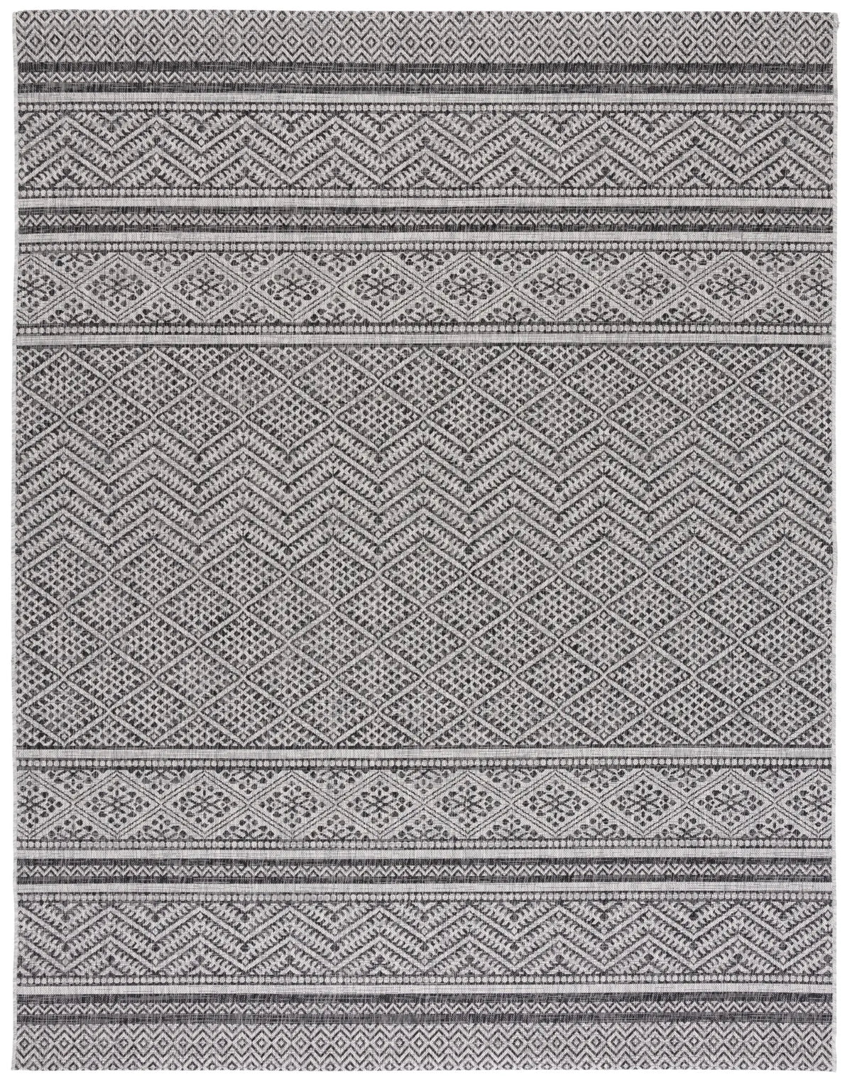 Safavieh Courtyard 10'-0" x 14'-0" Rug in Black / Grey