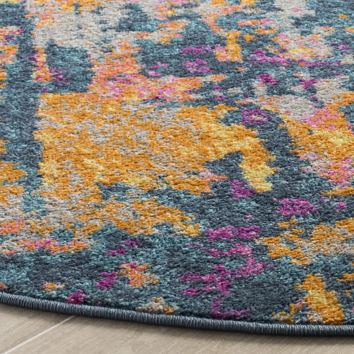 Safavieh Madison 6'-7" x 6'-7" Rug in Blue / Orange