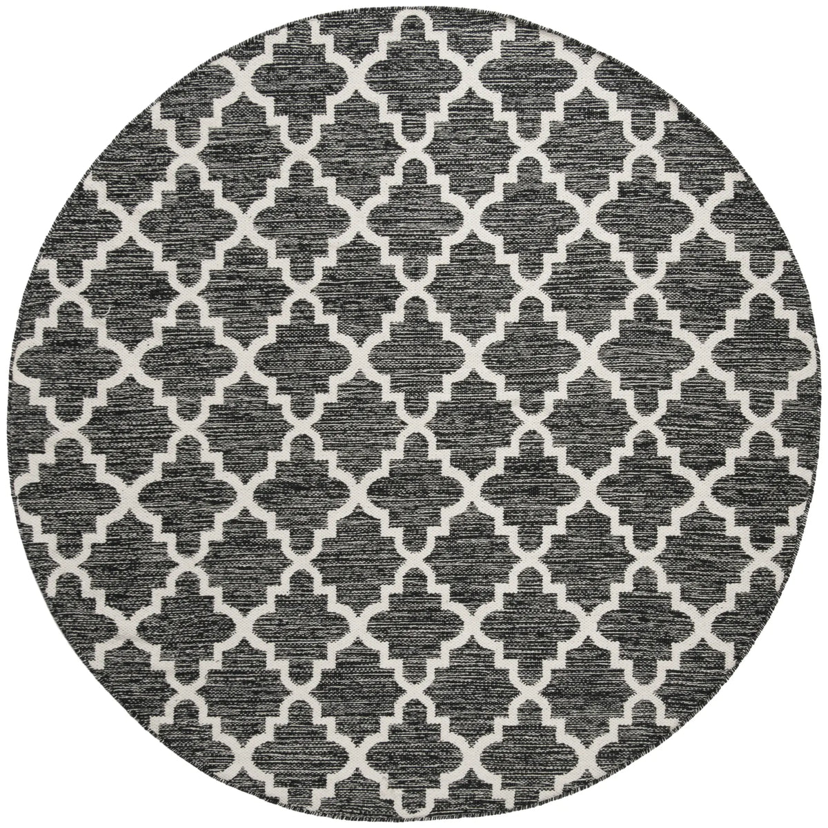 Safavieh Montauk 6'-0" x 6'-0" Rug in Black / Ivory