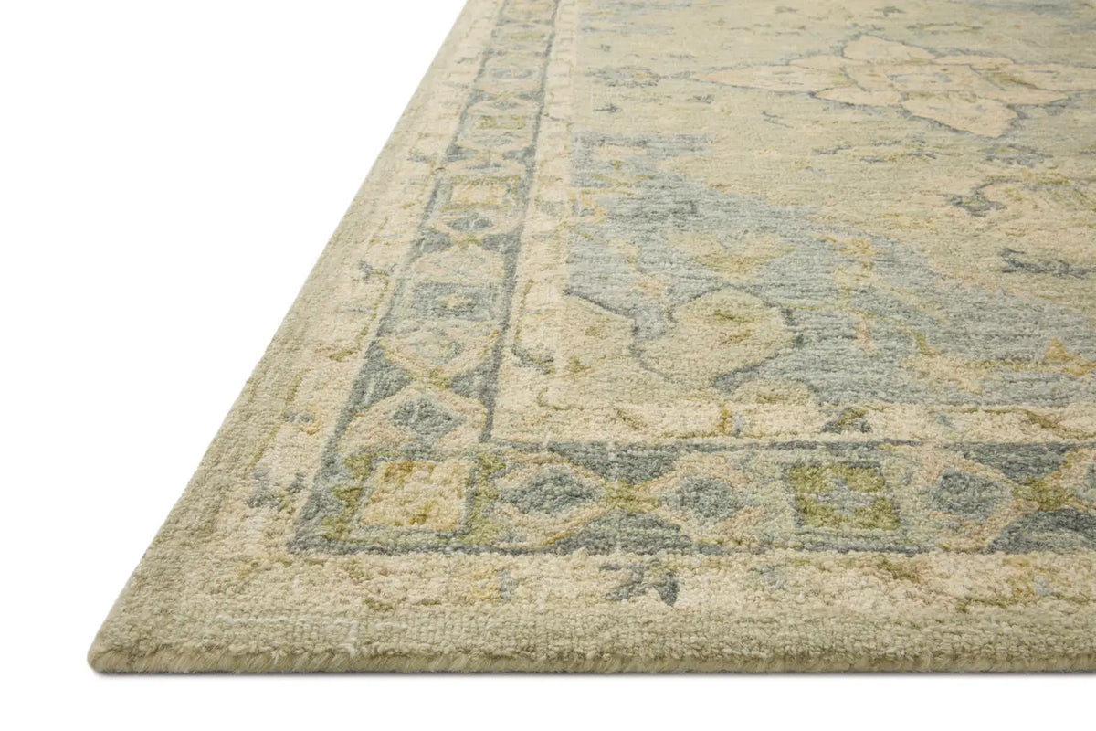 Loloi Julian Ji-07 Seafoam Green / Spa Rugs - rug corner
