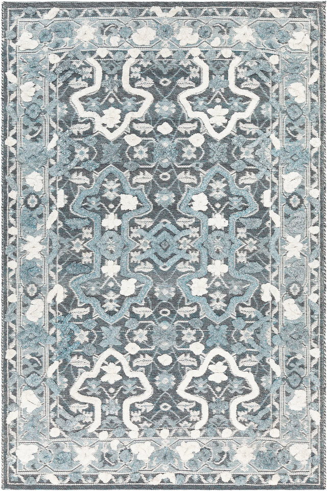 Chandra Daphne DAP-52203 Blue / Gray / White rug, flat view