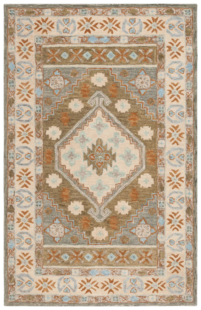 Safavieh Heritage 4'-0" x 6'-0" Rug in Ivory / Light Blue