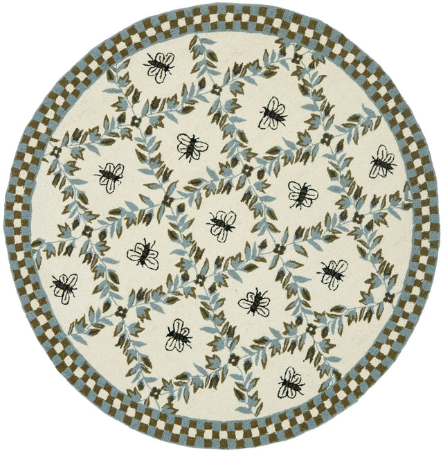 Safavieh Chelsea 5'-6" x 5'-6" Rug in Ivory / Light Blue