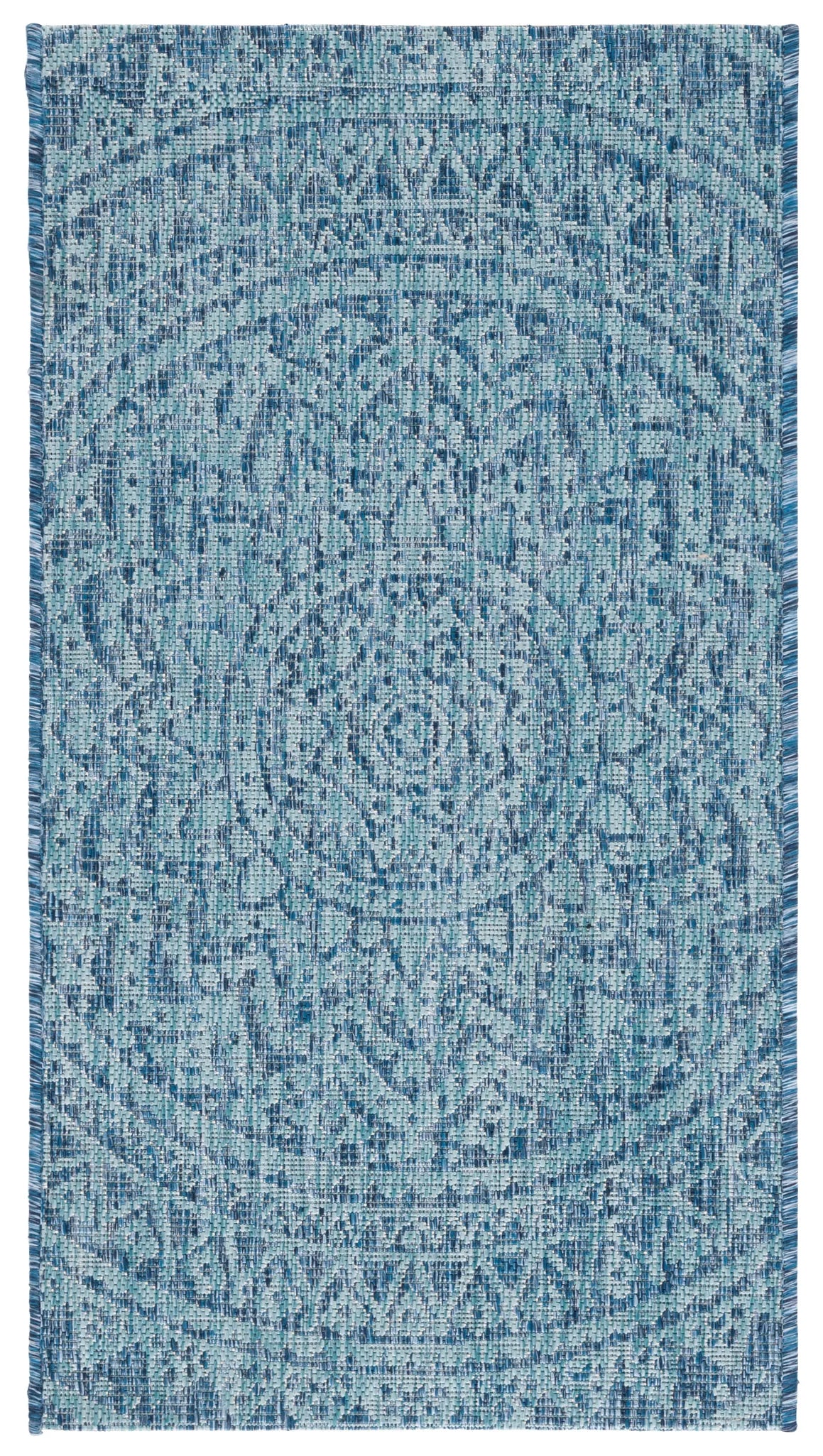 Safavieh Courtyard 2'-0" x 3'-7" Rug in Navy / Aqua
